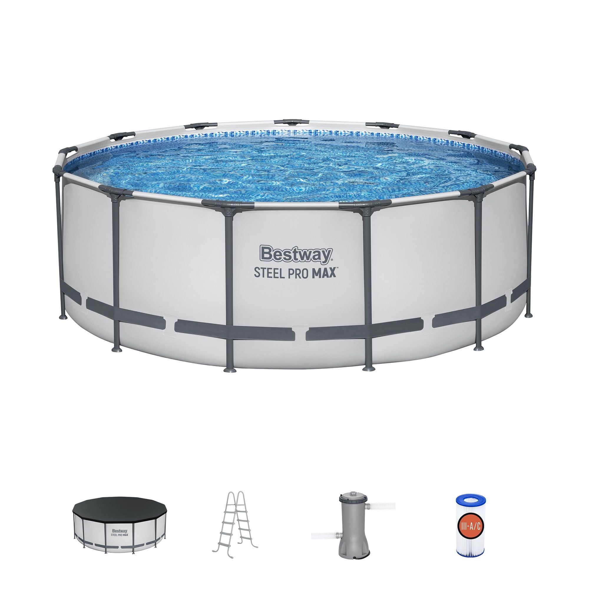Bestway Steel Pro MAX 13' x 48" Round Above Ground Swimming Pool Set