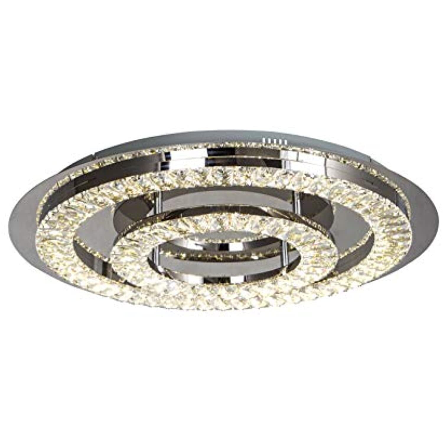 Contemporary Crystal Chrome 22.8" LED Flush Mount