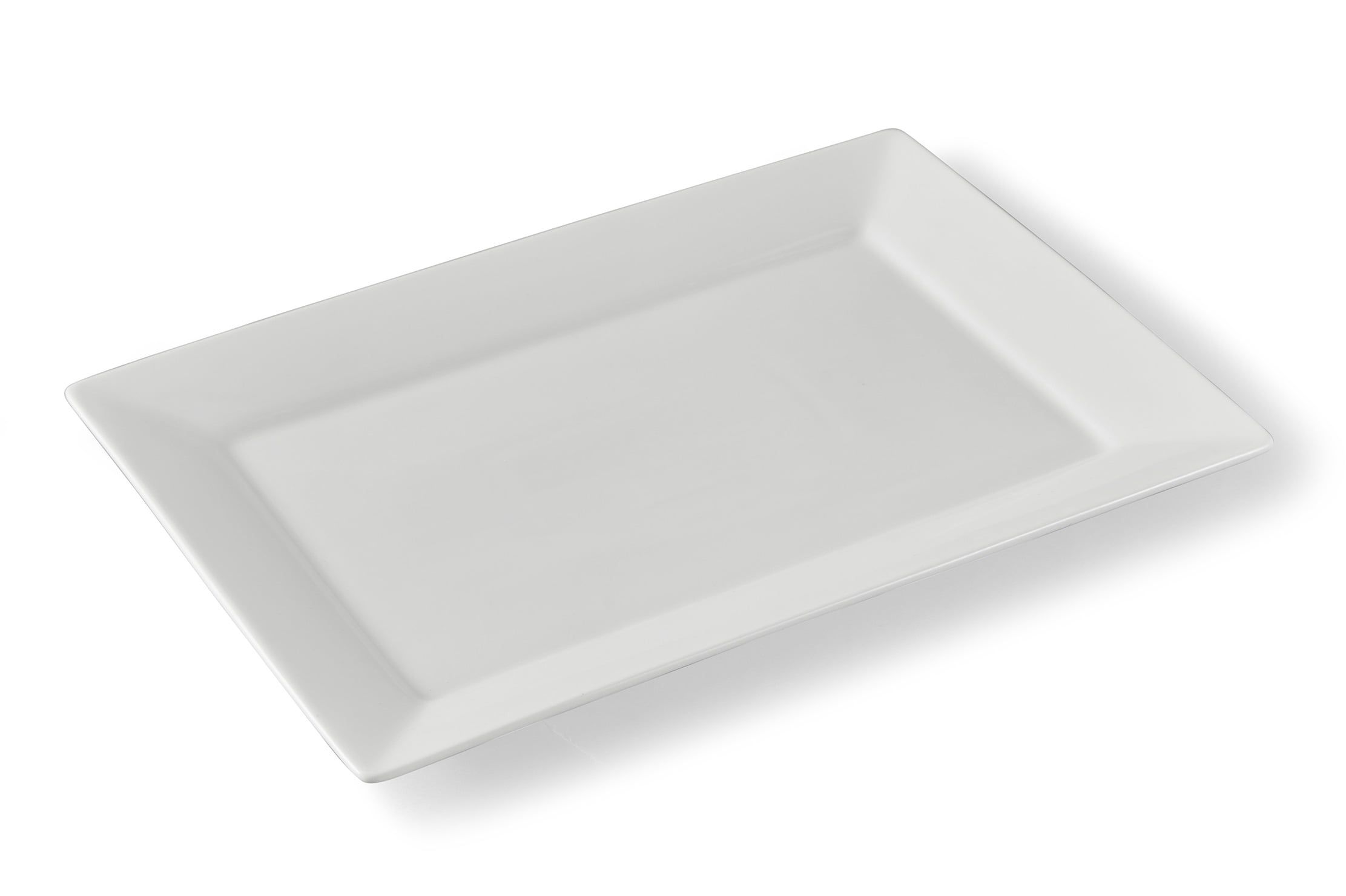 White Ceramic 14" Rectangular Serving Platter