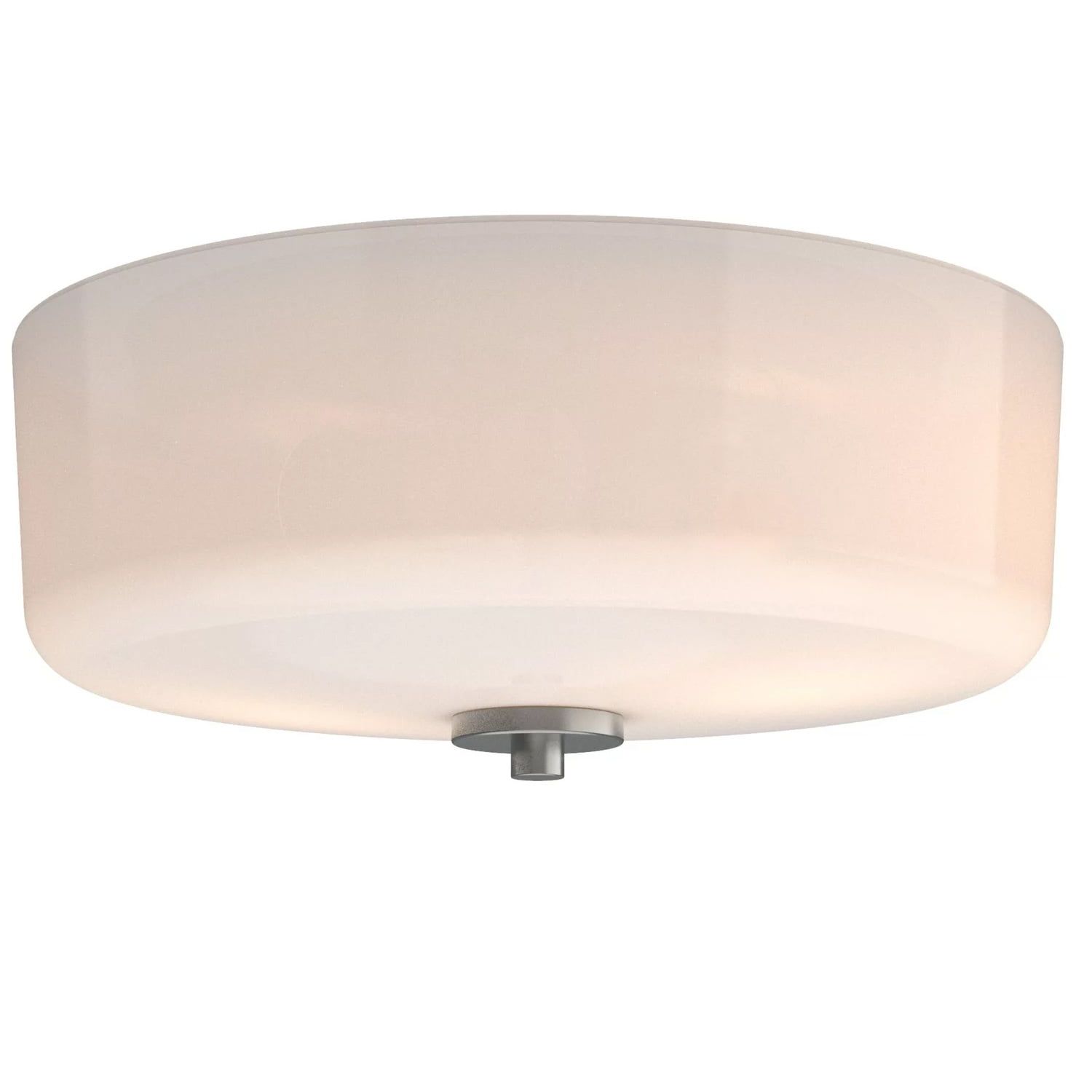 Frosted Glass and Satin Nickel 12.4" Flush Mount Ceiling Light