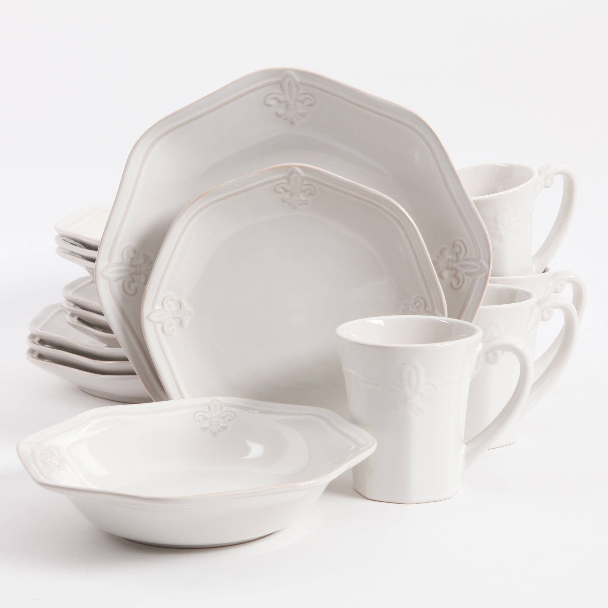 Country Crest 16-Piece Ceramic Holiday Dinnerware Set