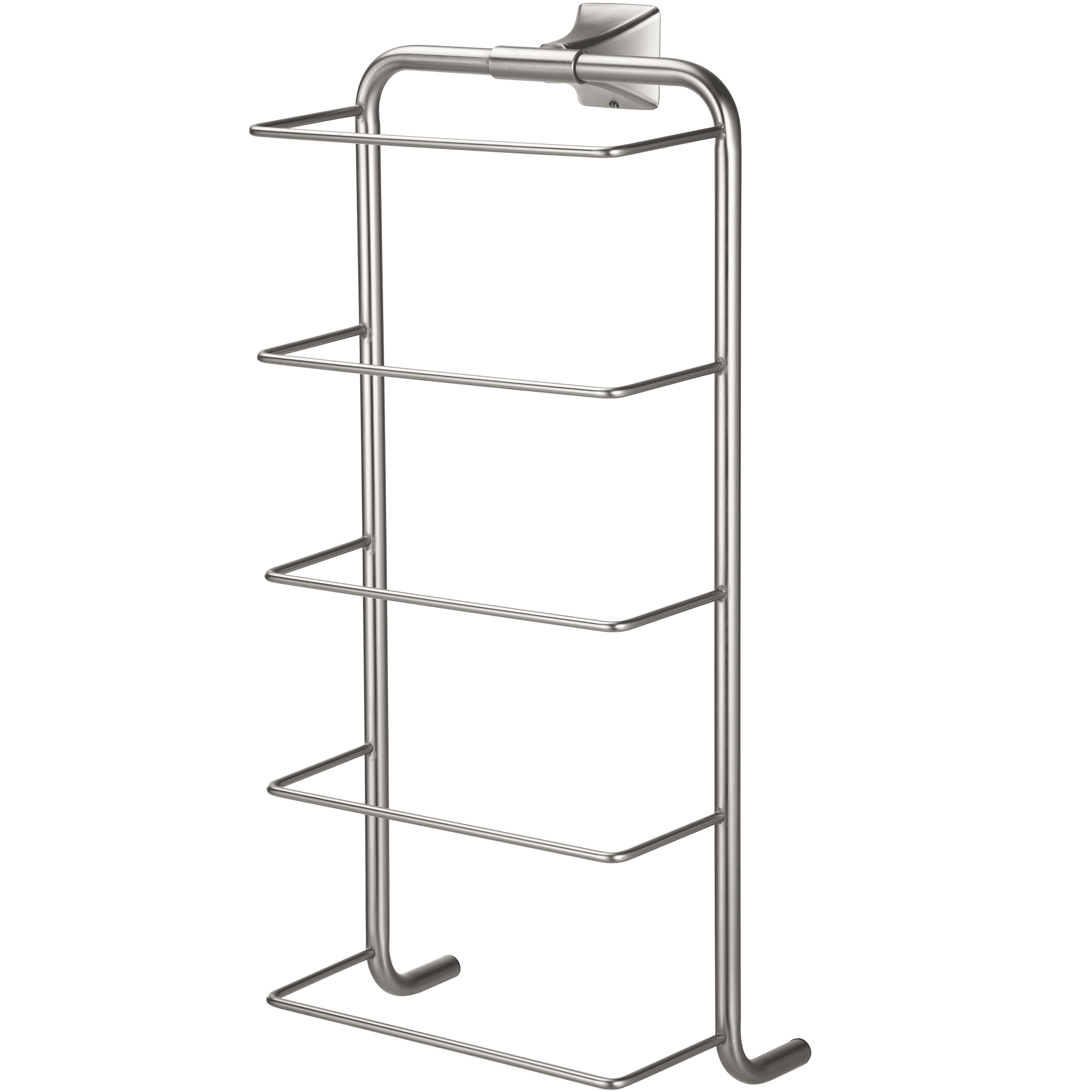 Satin Nickel Wall Mounted 4 Tier Towel Rack