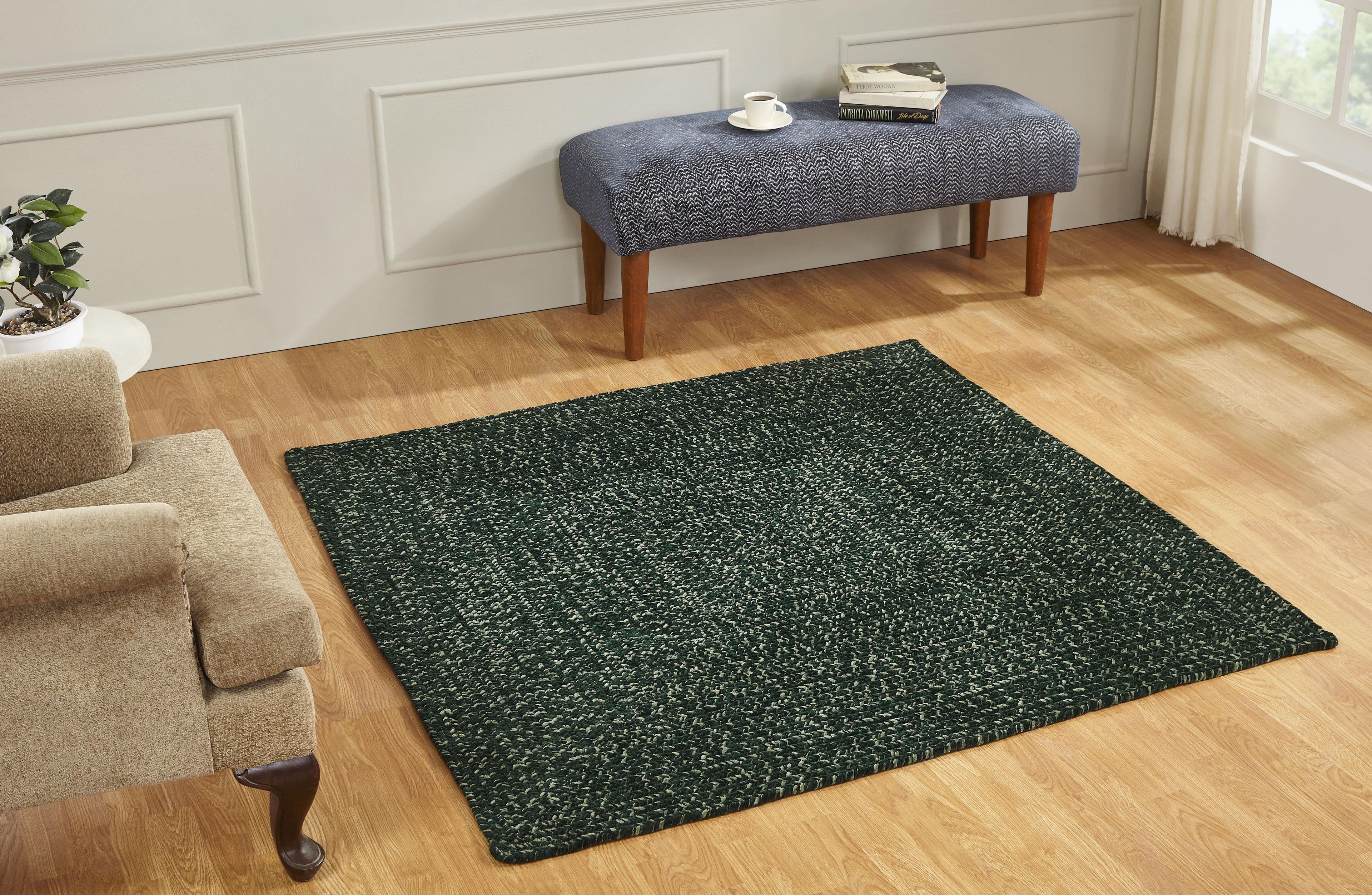 Diluth & Emerald 60" Square Braided Polyester Rug