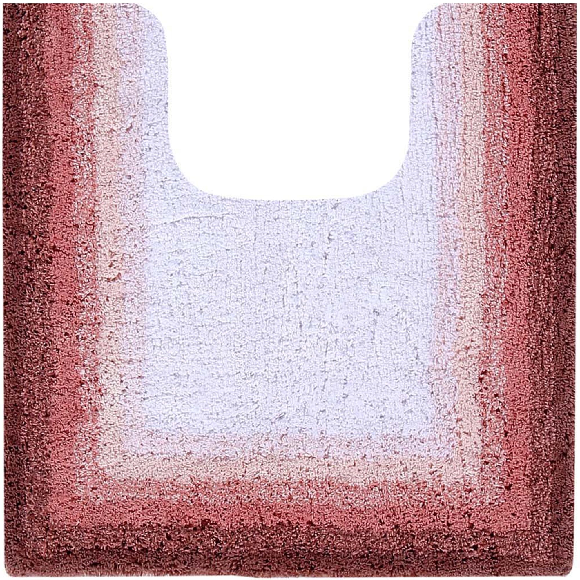 Rose Ombre Cotton U-Shape Contour Bathroom Rug