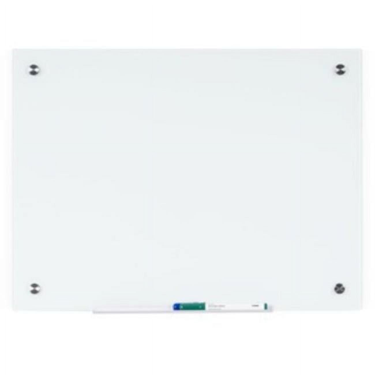 Ultra-Modern White Magnetic Glass Dry-Erase Board 36" x 24"