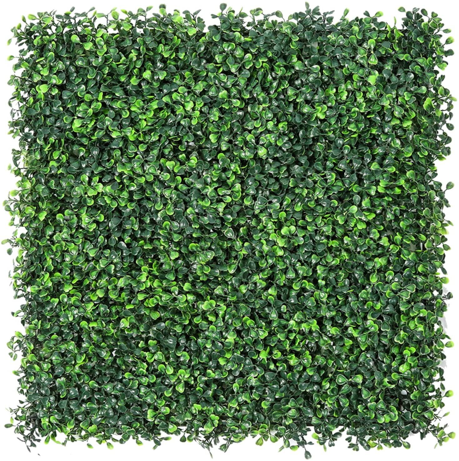 20"x20" Green Artificial Boxwood Hedge Panels for Wall Decor