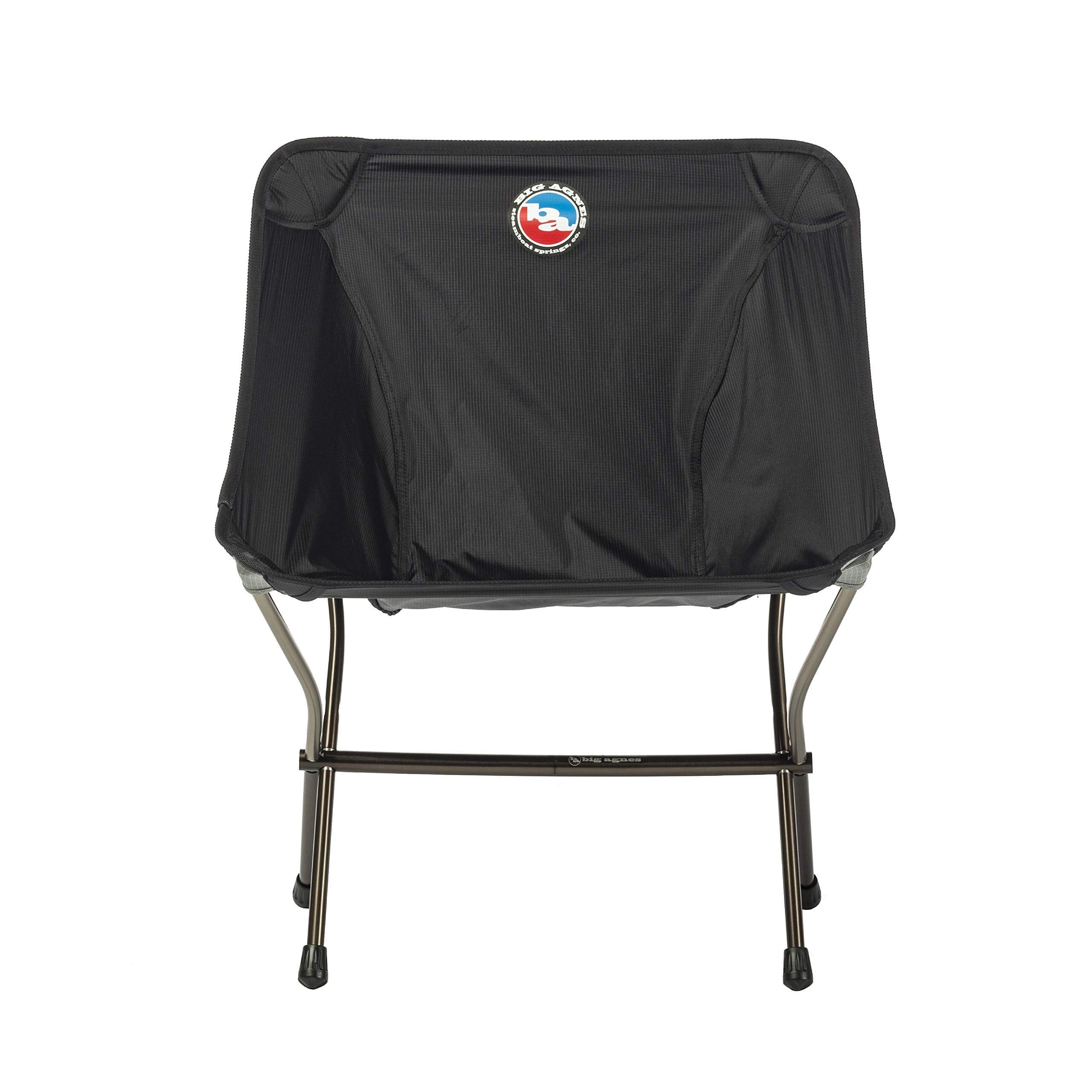 Black Ultralight Nylon Camping Chair with Aluminum Frame