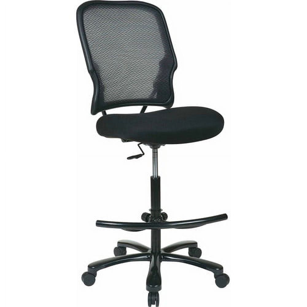 Black Mesh Ergonomic Drafting Swivel Chair with Footrest