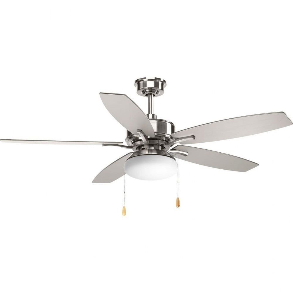 Billows 52" Brushed Nickel Ceiling Fan with LED Light