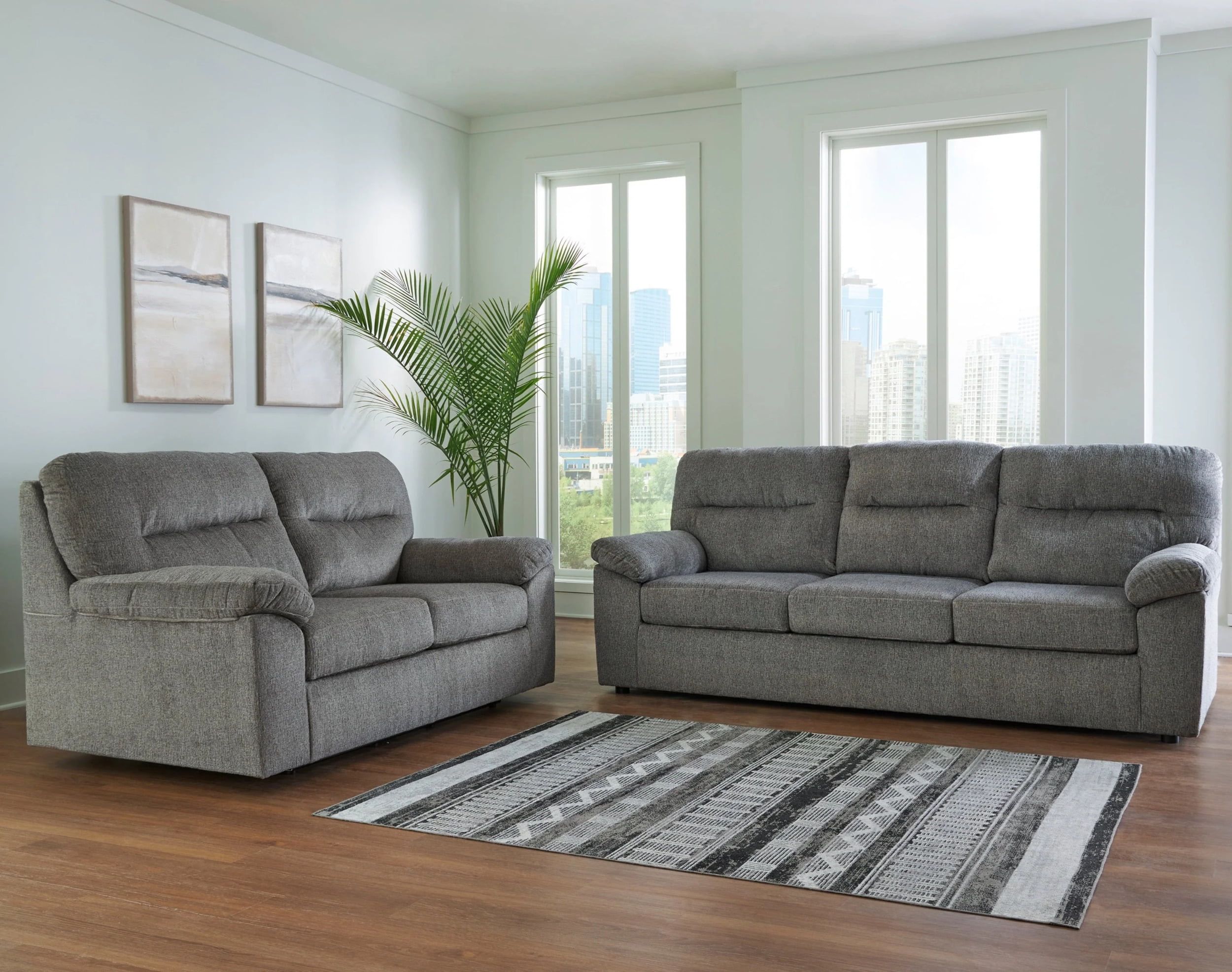 Gray Velvet Reclining Sofa with Cup Holders and USB Ports