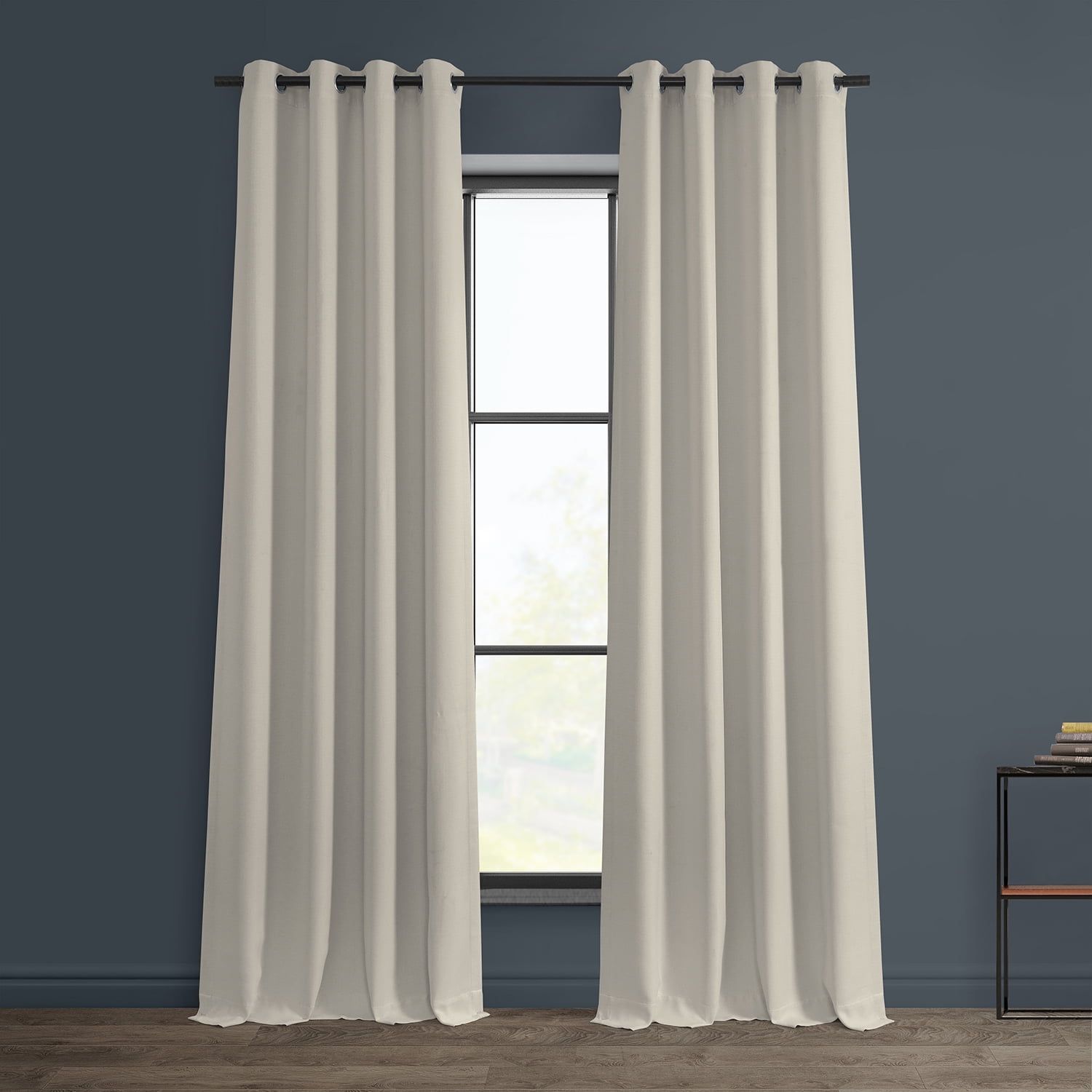 Birch Faux Linen Grommet Room Darkening Curtains 50" x 108"