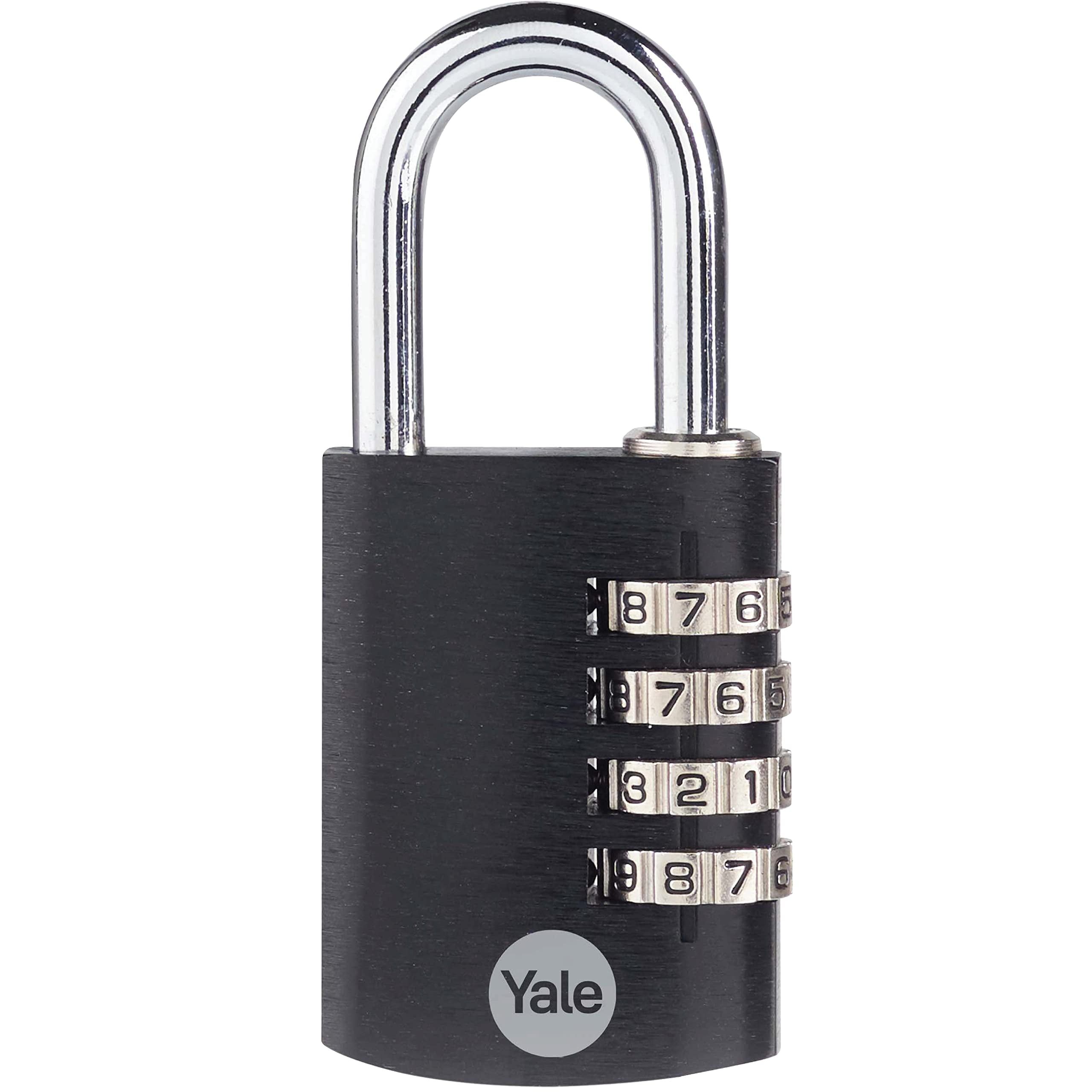 Black Brushed 4-Digit Combination Padlock