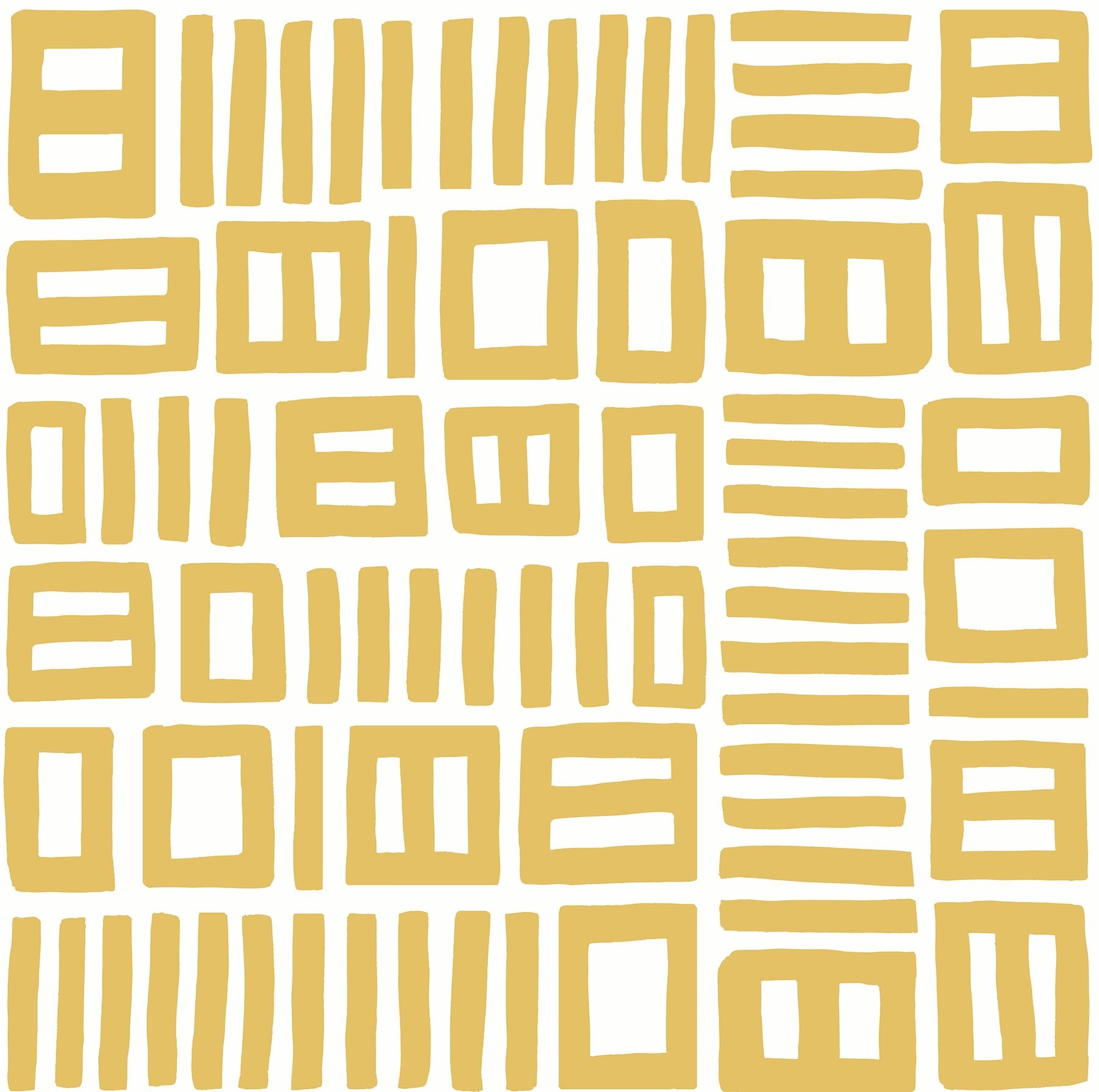 Yellow Geometric Self-Adhesive Peel & Stick Wallpaper Roll