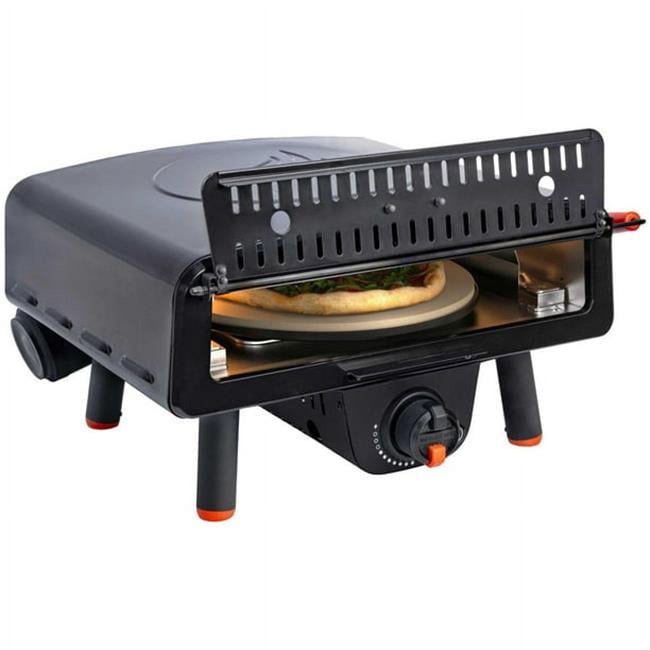 Leggero Black Stainless Steel Gas Outdoor Pizza Oven