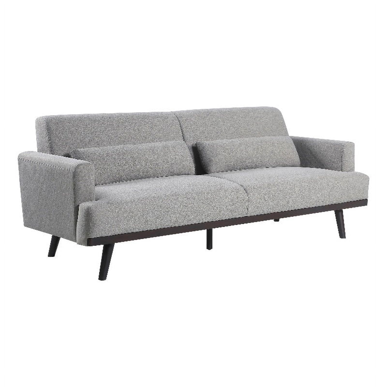 Blake 84" Gray Upholstered Sofa with Track Arms and Storage