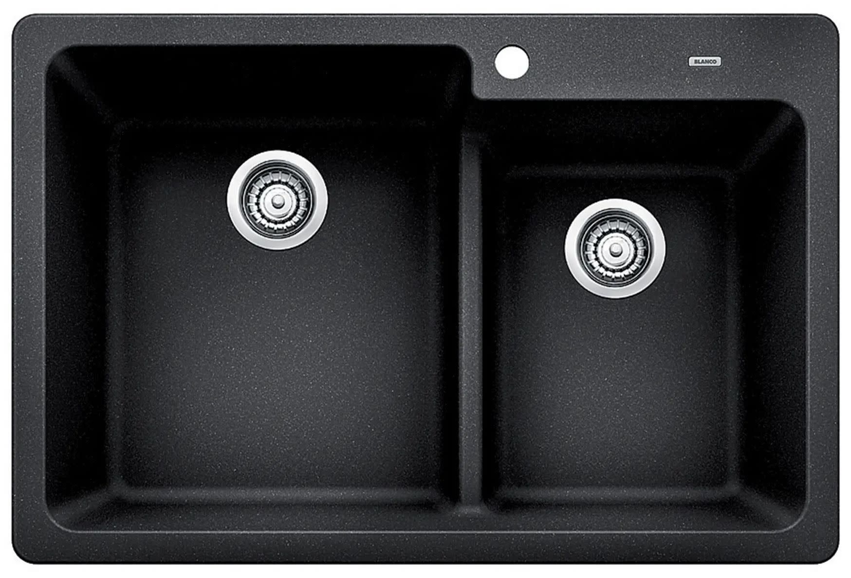 Anthracite 33" Dual Mount Double Bowl Granite Composite Sink