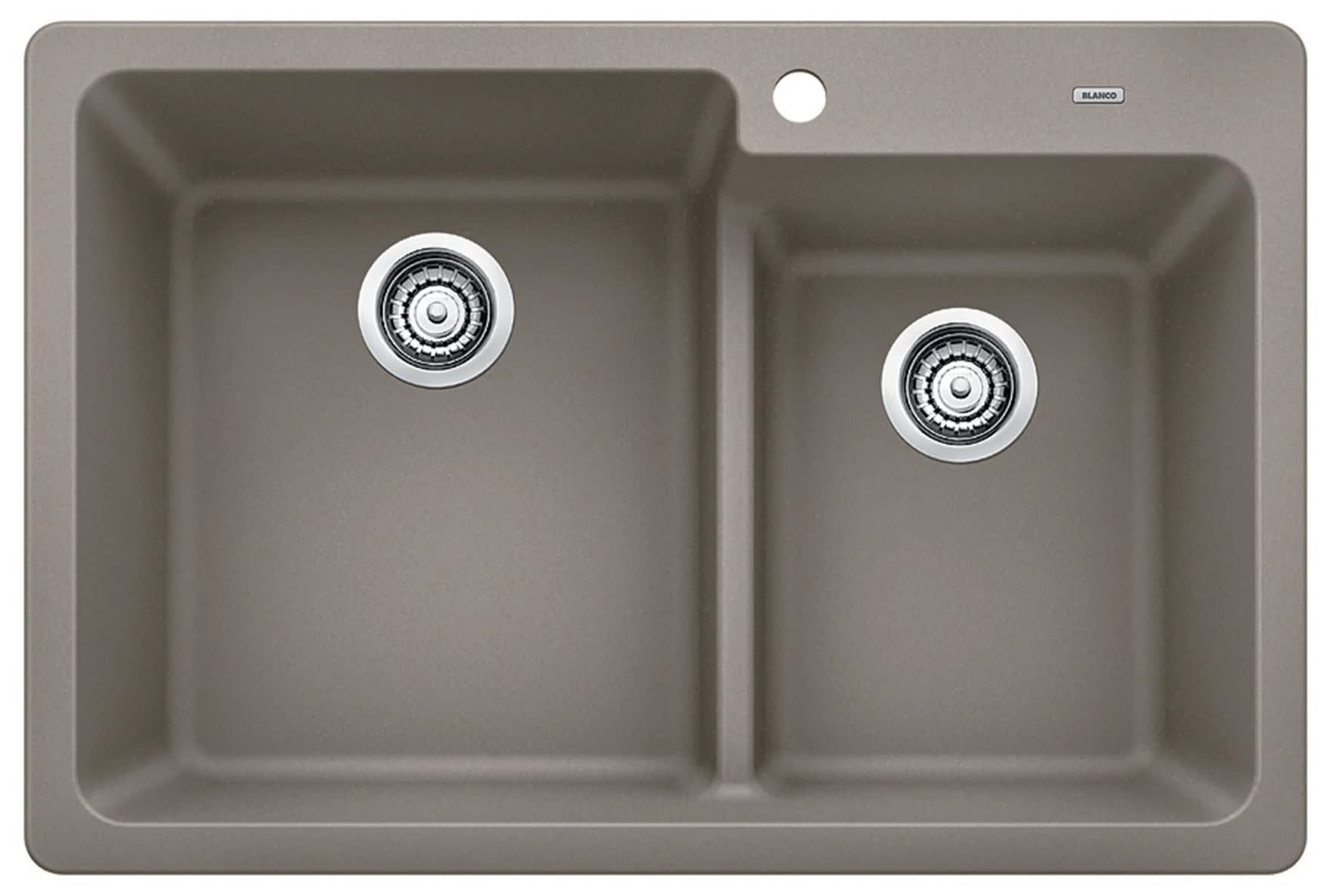 Truffle Composite Dual Mount Double Bowl Kitchen Sink