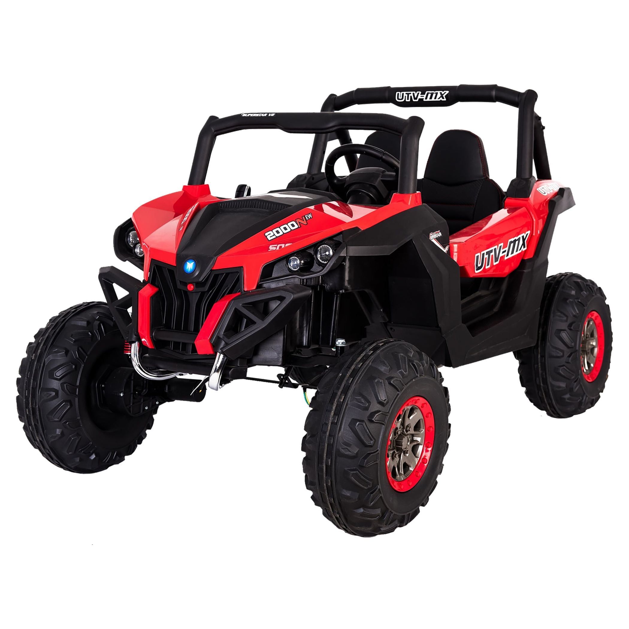 Red 12V Two Seater UTV Ride-On with EVA Wheels