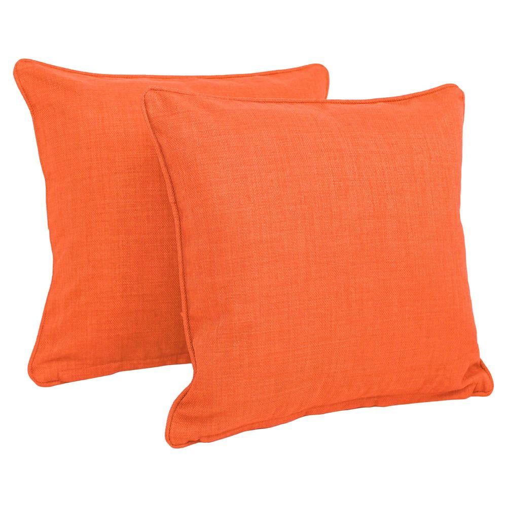 Tangerine Dream 18" Square Polyester Outdoor Throw Pillows Set