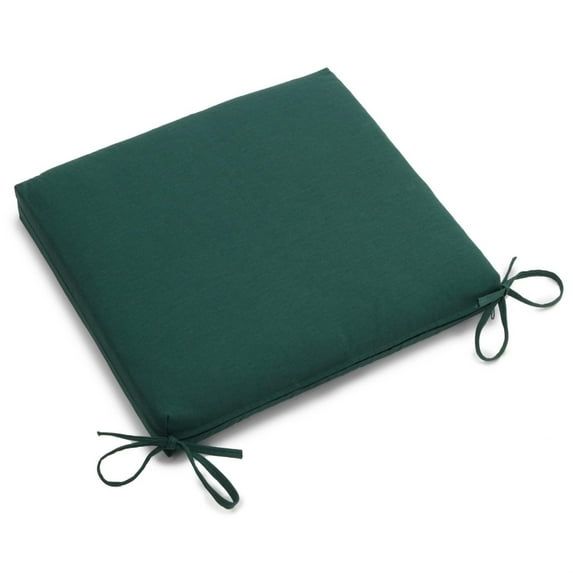 Forest Green Twill Chair Cushion with Velcro Ties