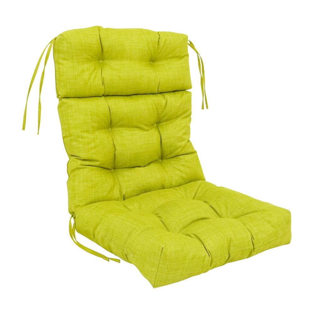 Lime Green Polyester Outdoor Tufted Chair Cushion 20" x 42"