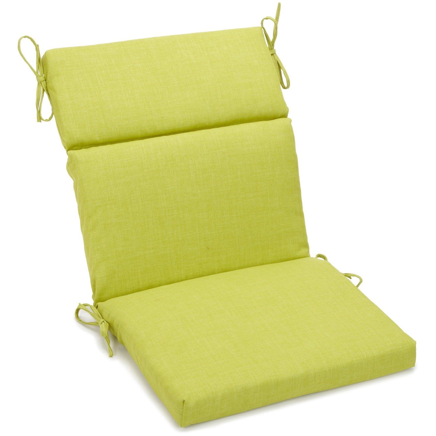 Lime Green Polyester Outdoor Seat and Back Chair Cushion