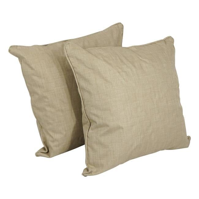 Sandstone Beige Spun Polyester Square Floor Pillows Set