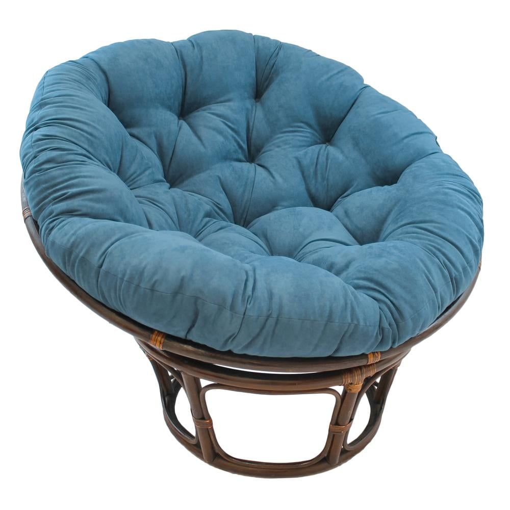 Teal Microsuede 48-inch Tufted Papasan Chair Cushion