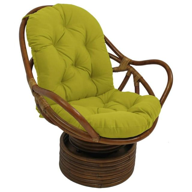 Lime Green Polyester Swivel Rocker Cushion for Outdoor Chair