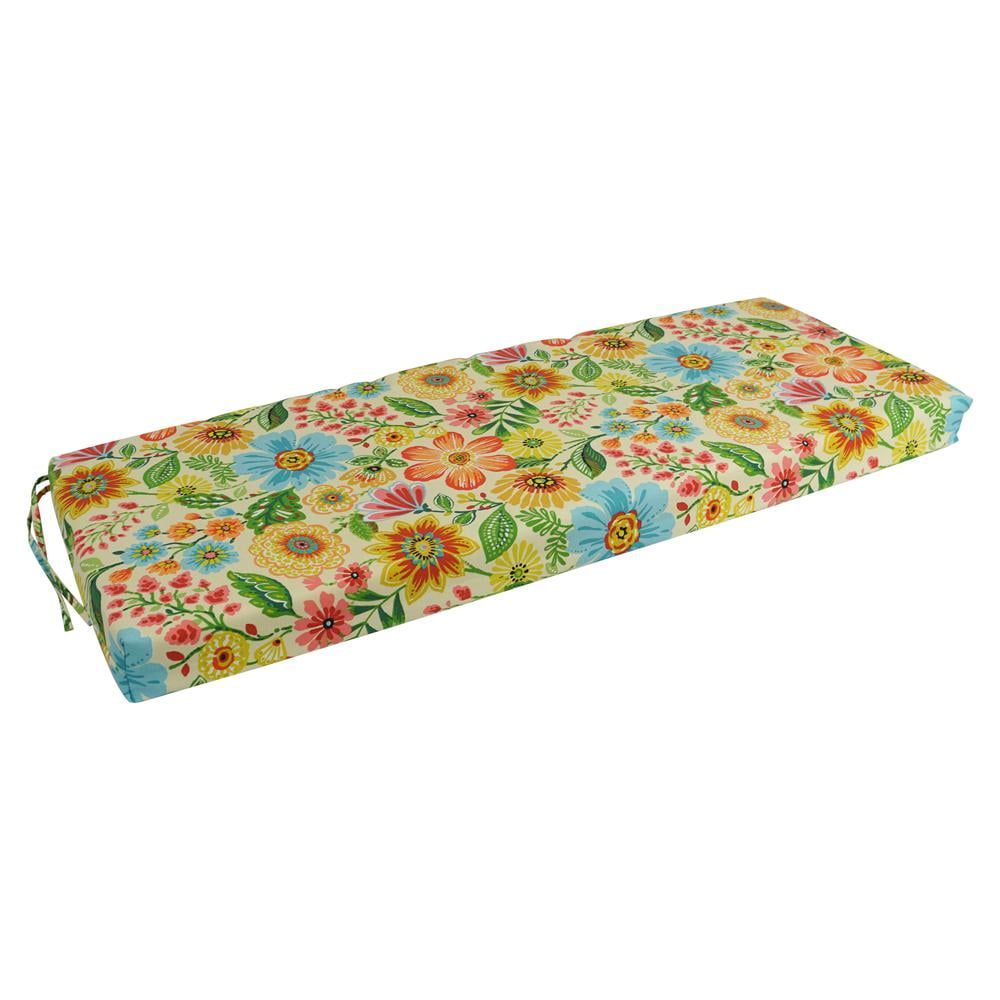 Gregoire Chamomile Floral Pattern Outdoor Polyester Bench Cushion
