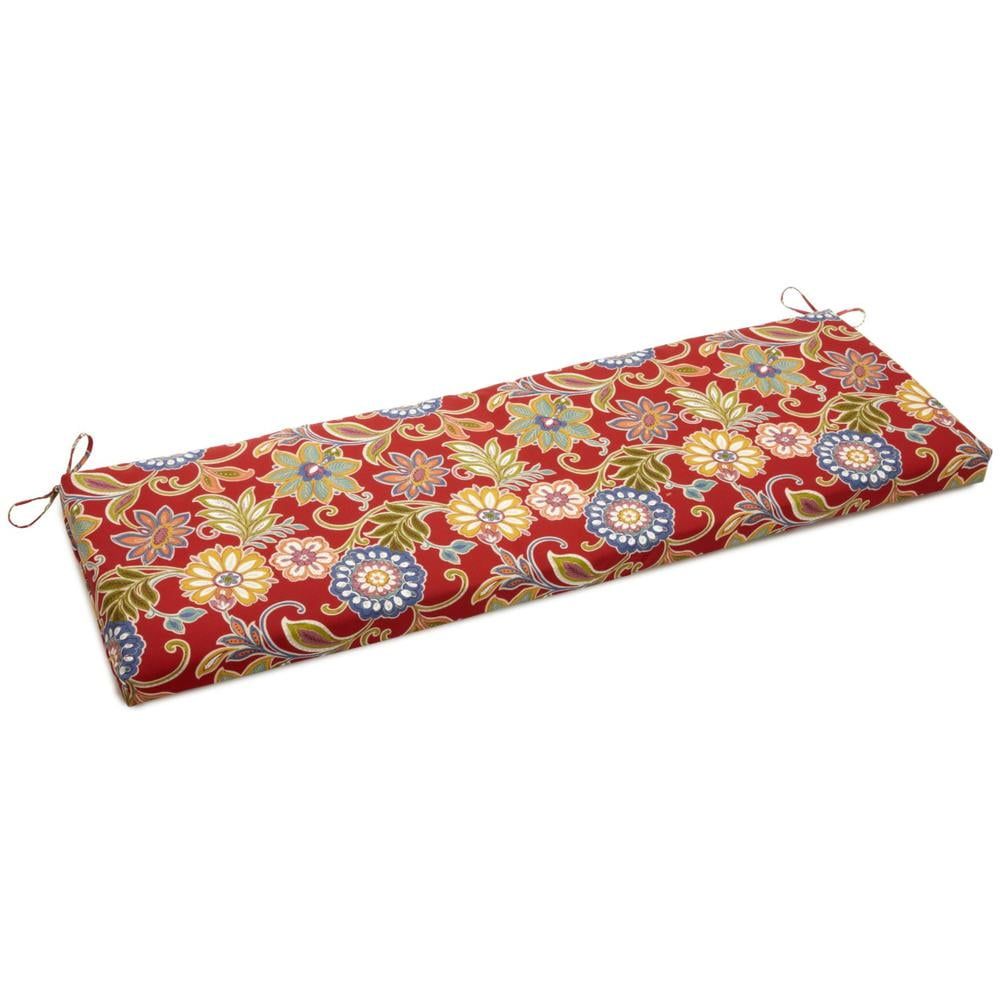 Alenia Pompeii Red Spun Polyester Outdoor Bench Cushion