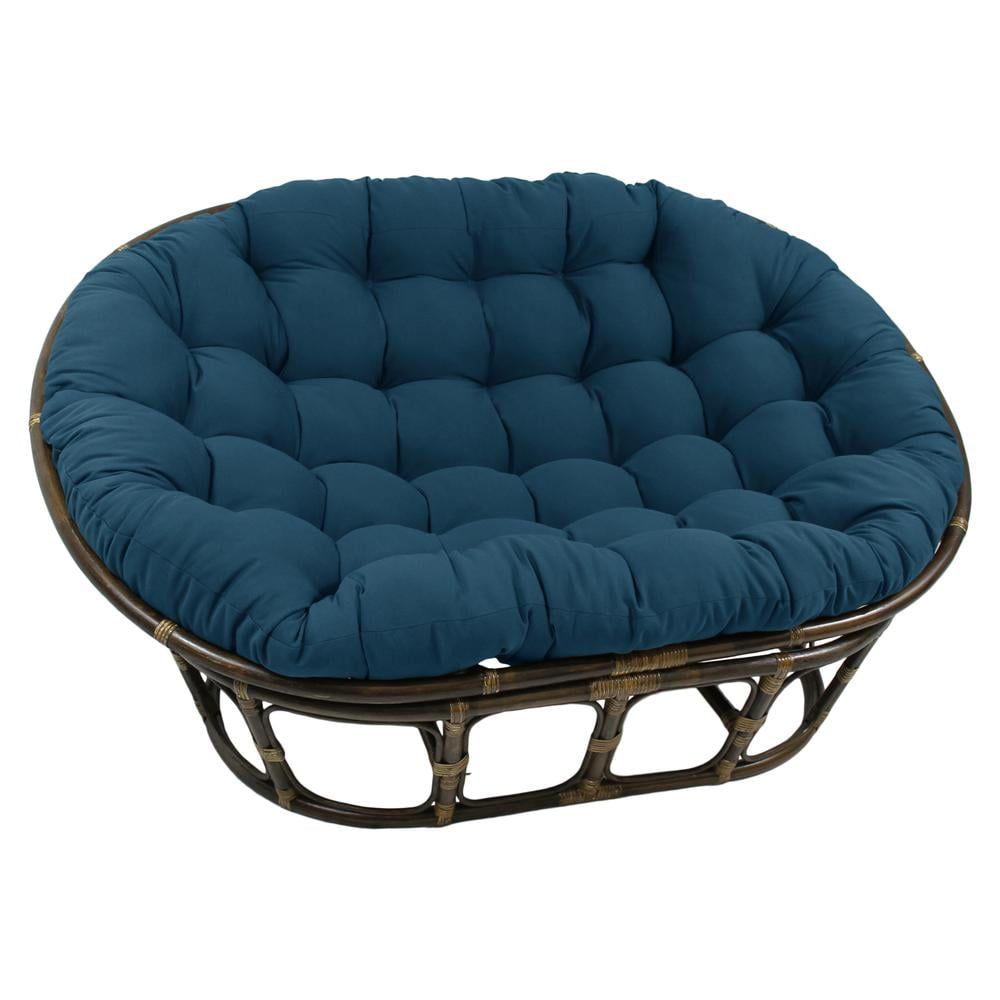 Indigo Twill Double Papasan Cushion for Large Chairs