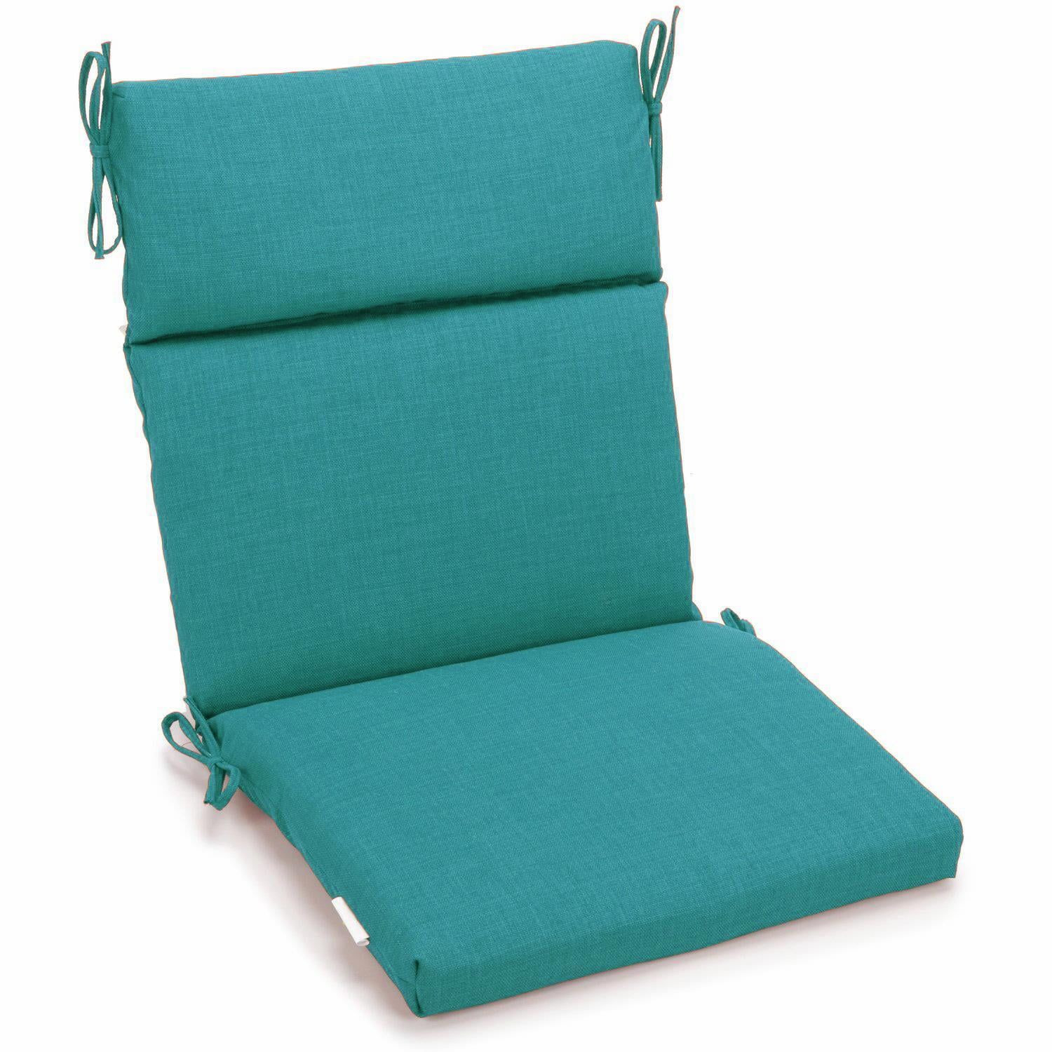 Aqua Blue Outdoor High Back Adirondack Chair Cushion