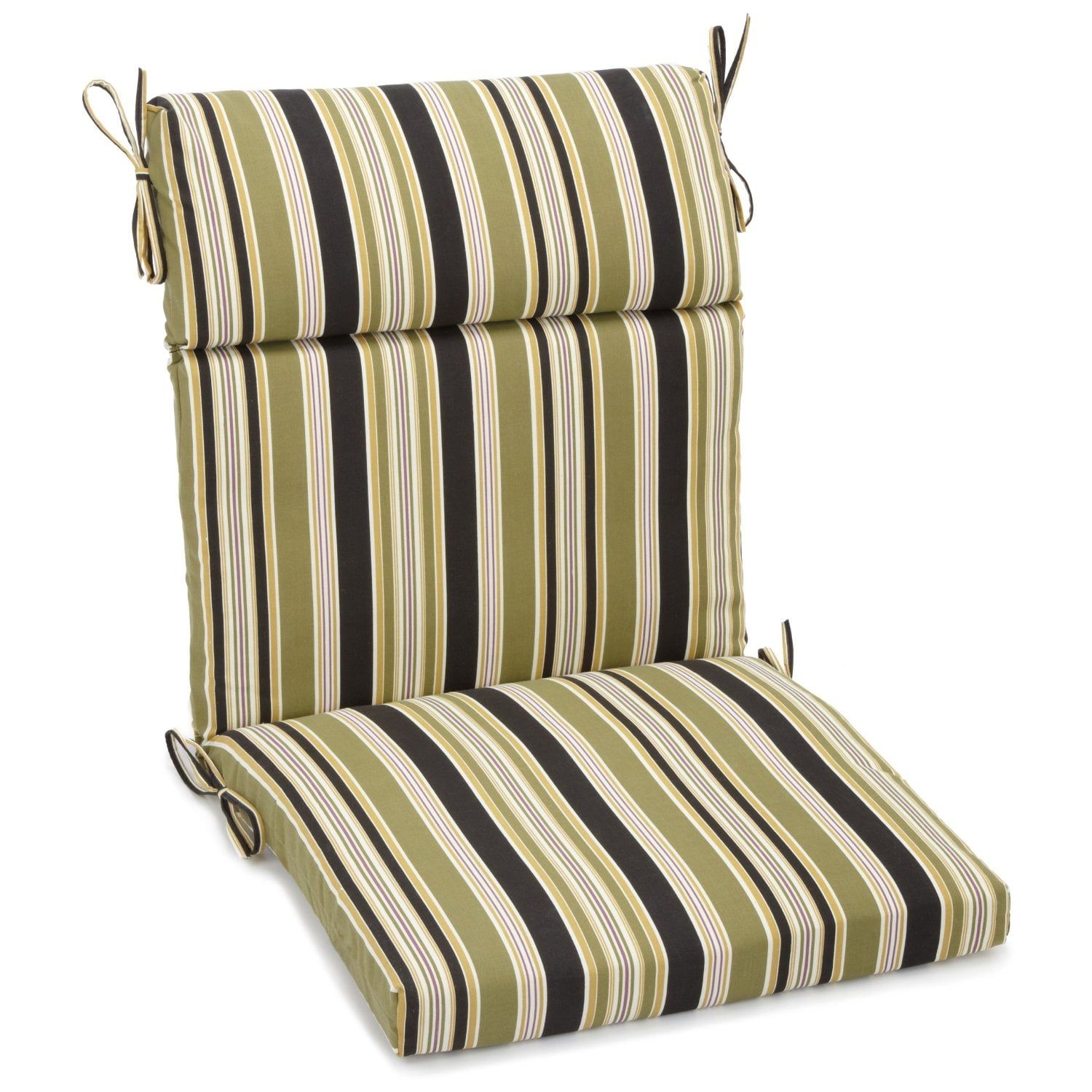 Eastbay Onyx Striped Polyester Outdoor Adirondack Chair Cushion