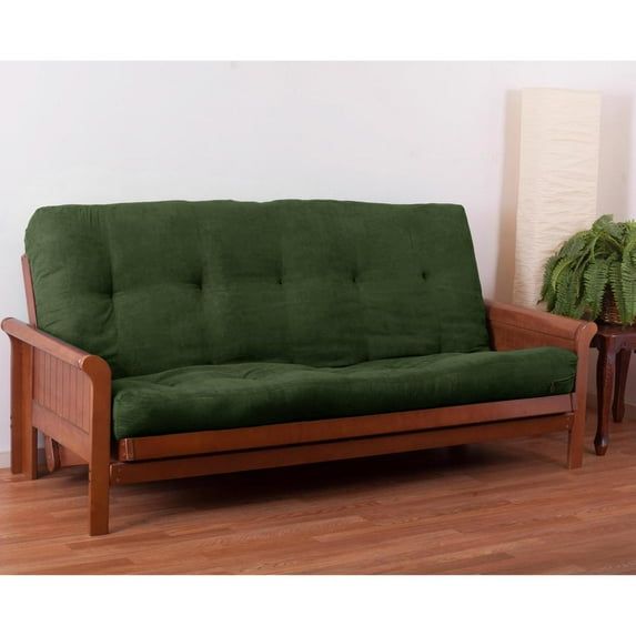 Hunter Green Full Size Microsuede Futon Mattress with High Density Foam