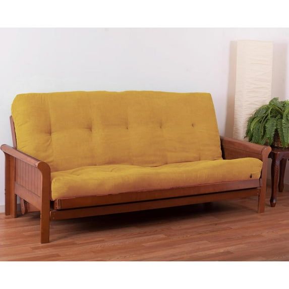 Lemon Yellow 8-inch Microsuede Full Futon Mattress