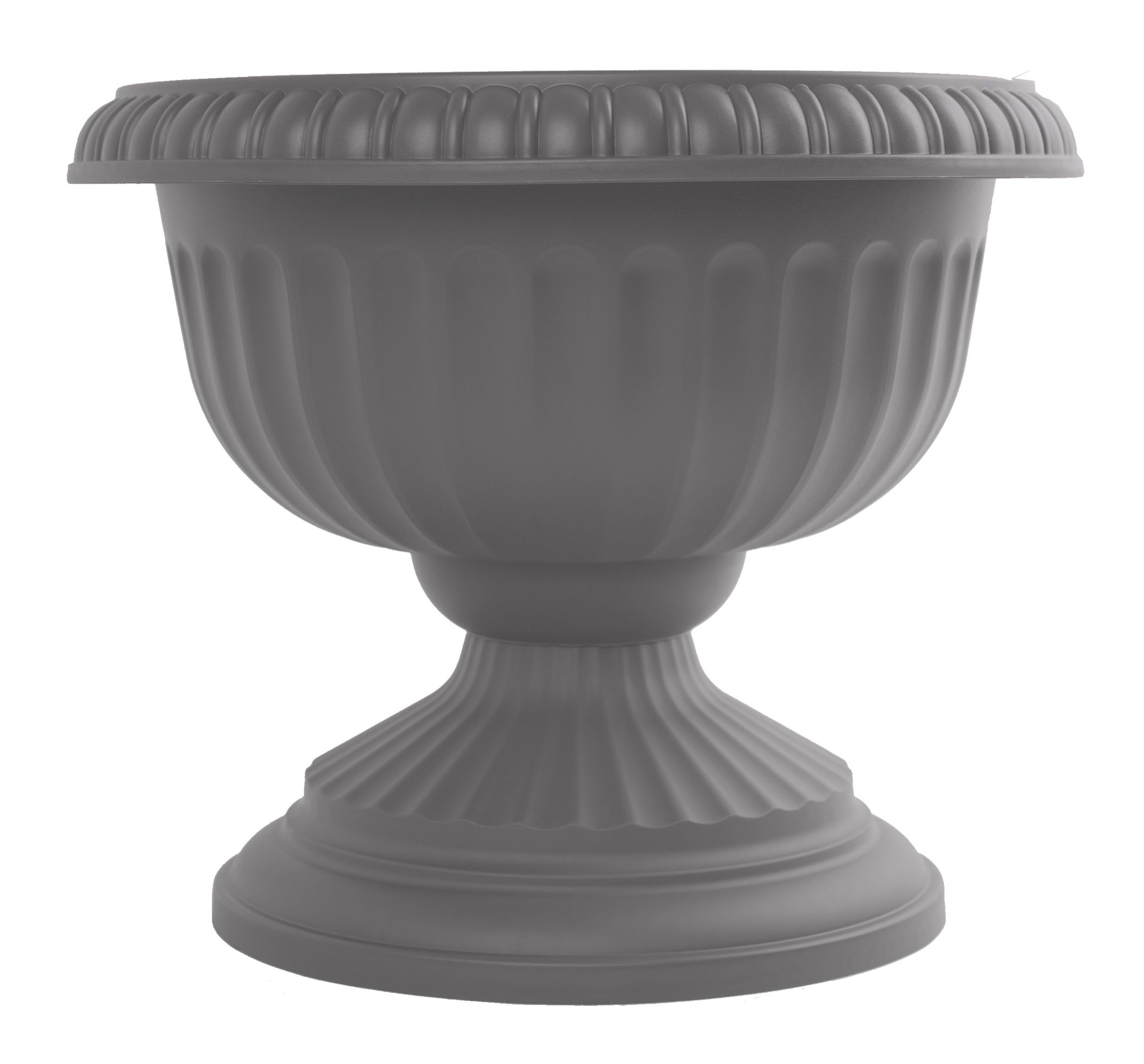 Charcoal Gray 18" Resin Grecian Urn Planter