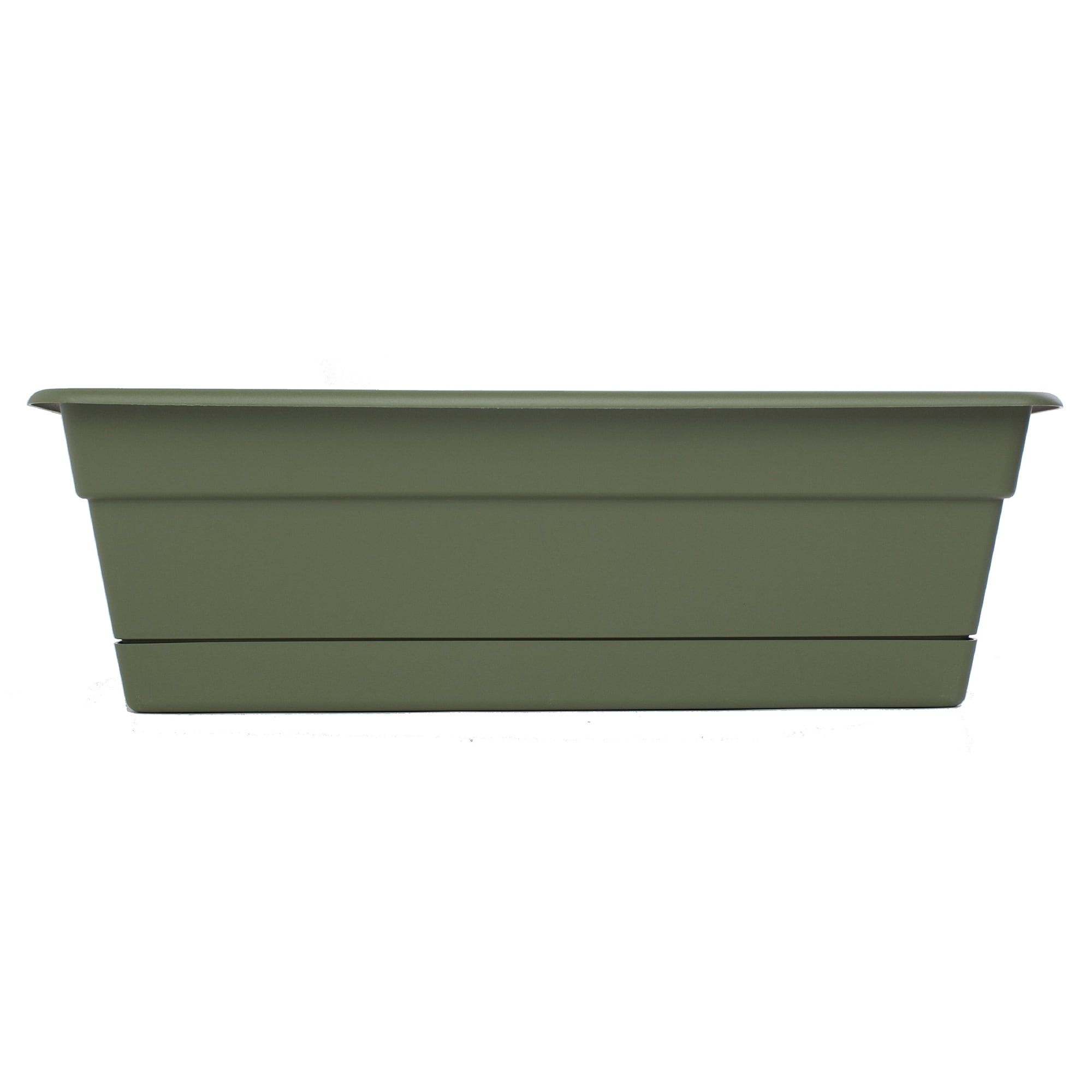 18" Green Plastic UV Resistant Rectangular Window Box