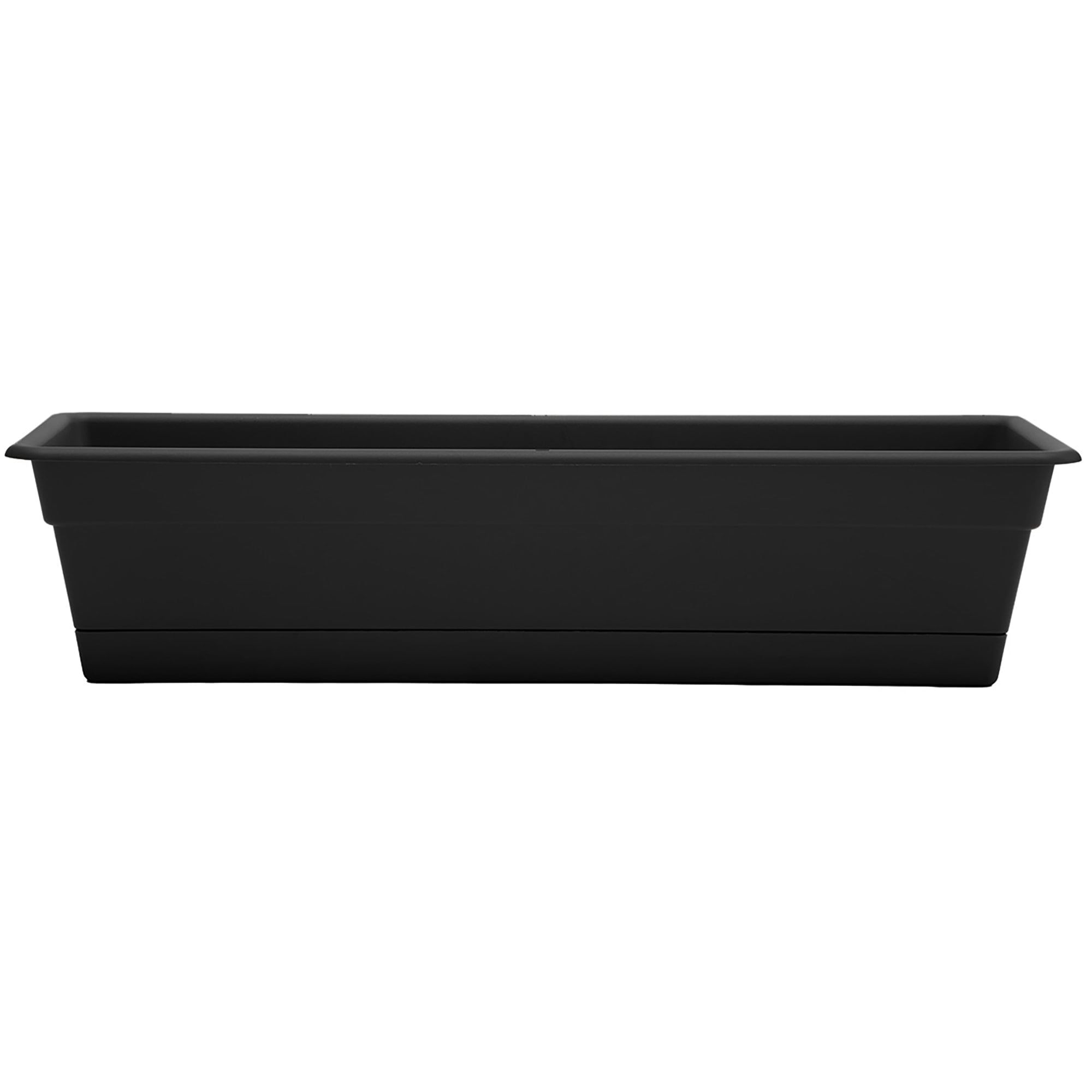 Bloem 30" Dura Cotta Black Resin Window Box Planter