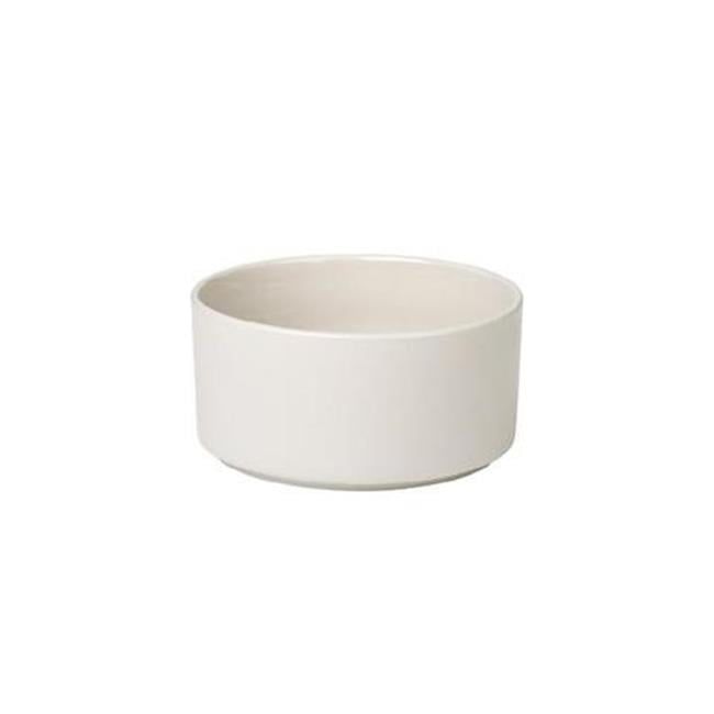 Set of Four Off-White Ceramic Round Bowls