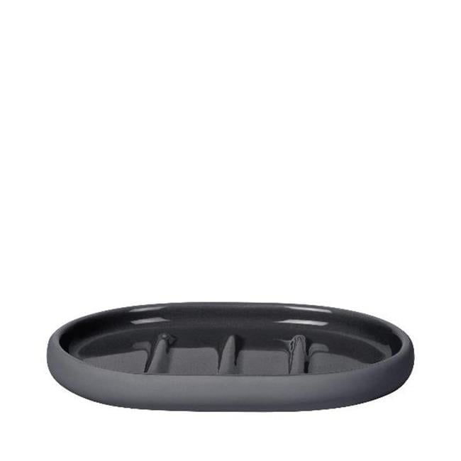 Charcoal Ceramic Transitional Soap Dish with Silicone Coating