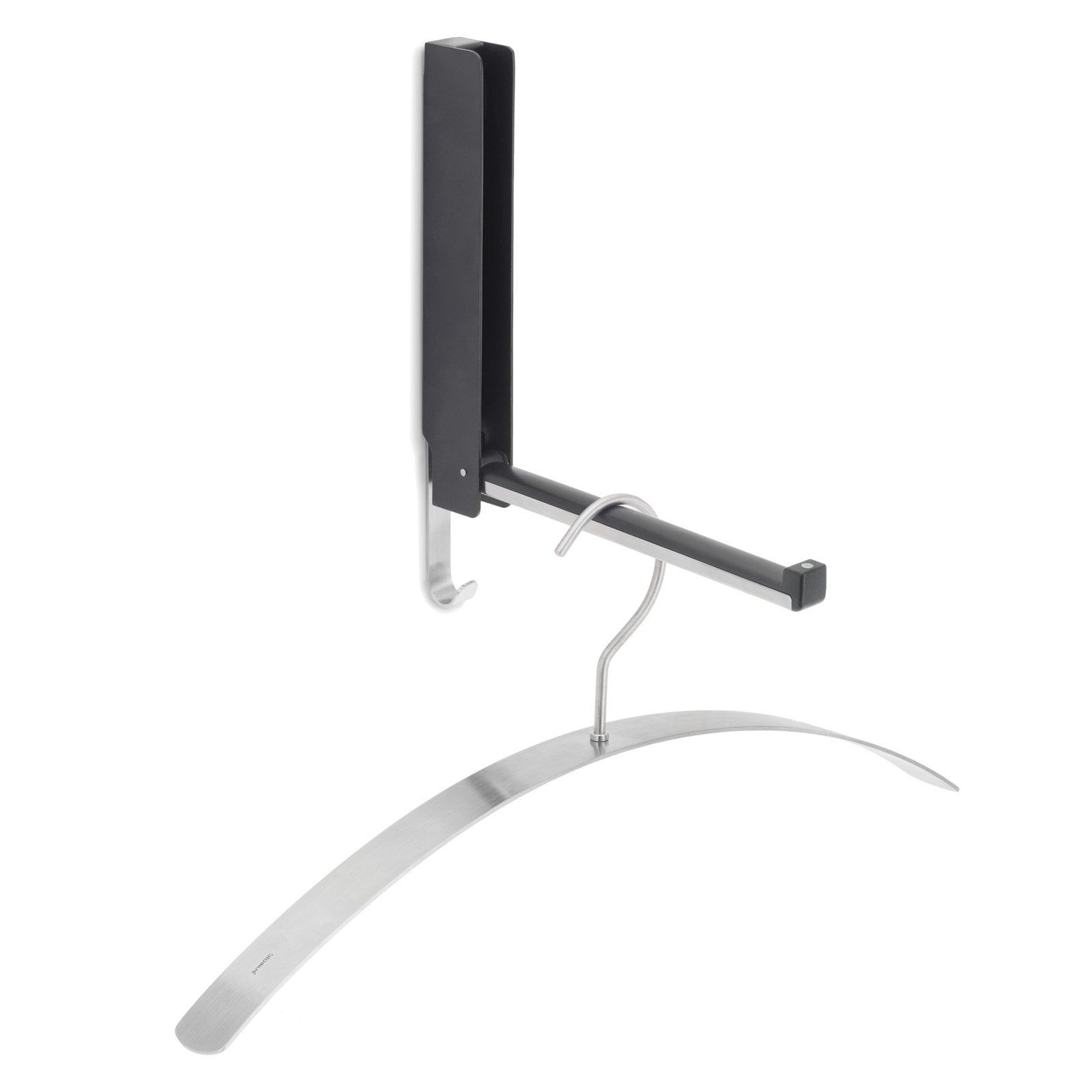 Lanca Black and Silver Flip-Down Wall Hook