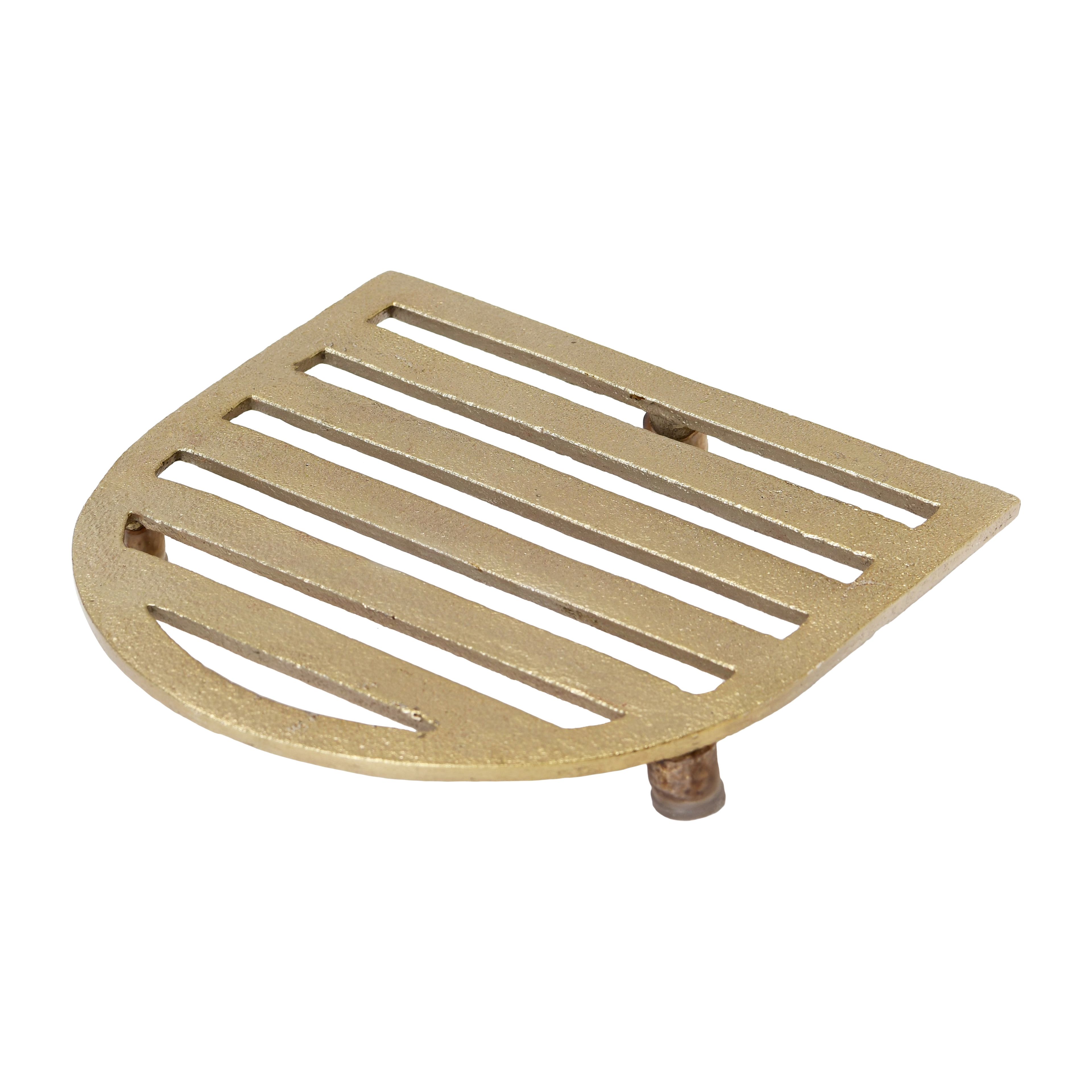 Gold Cast Aluminum Arched Kitchen Trivet, 6.25" x 6"