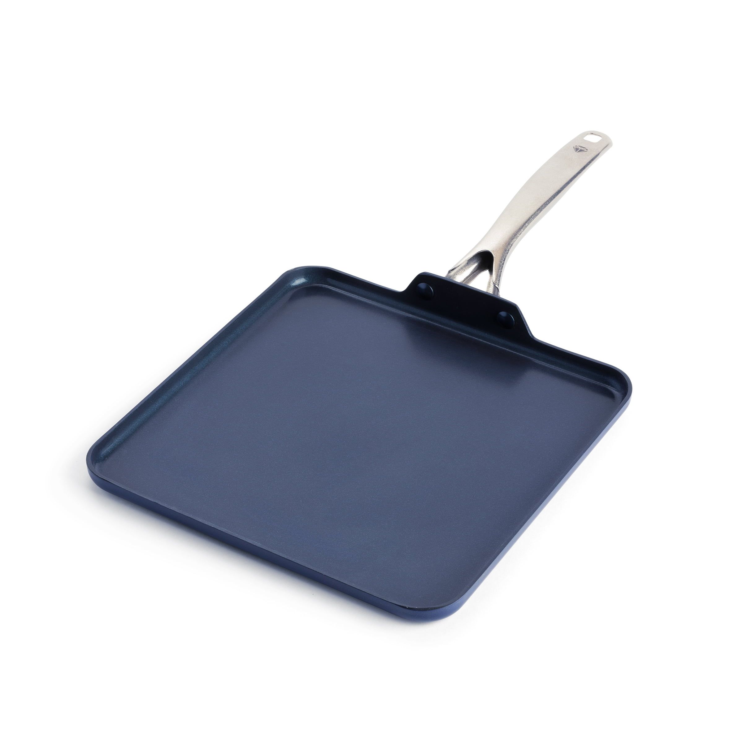 Blue Diamond 11'' Square Ceramic Nonstick Griddle with Stainless Steel Handle