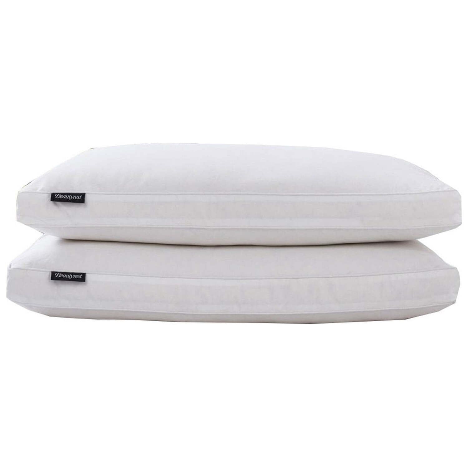 King White Feather Down Hypoallergenic 2-Piece Bed Pillow Set