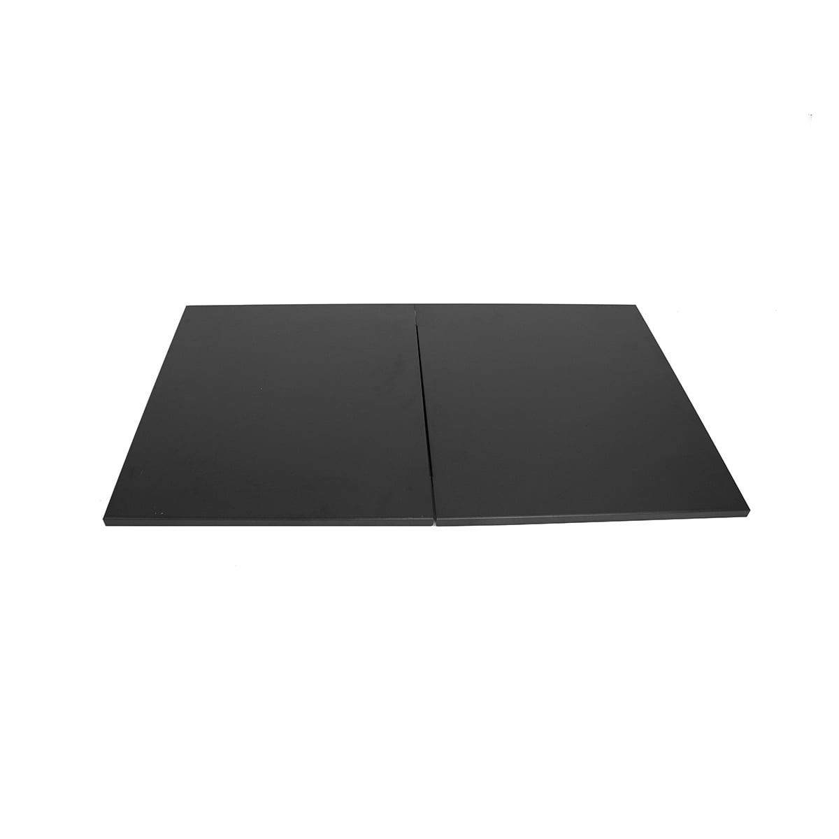 Black Steel Rectangle Fire Pit Lid with Drainage Design