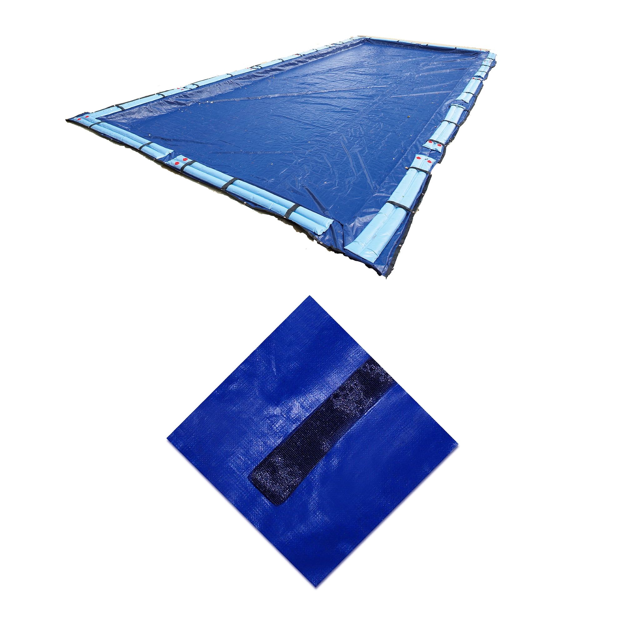 Royal Blue Rectangular In-Ground Winter Pool Cover 16 ft x 36 ft