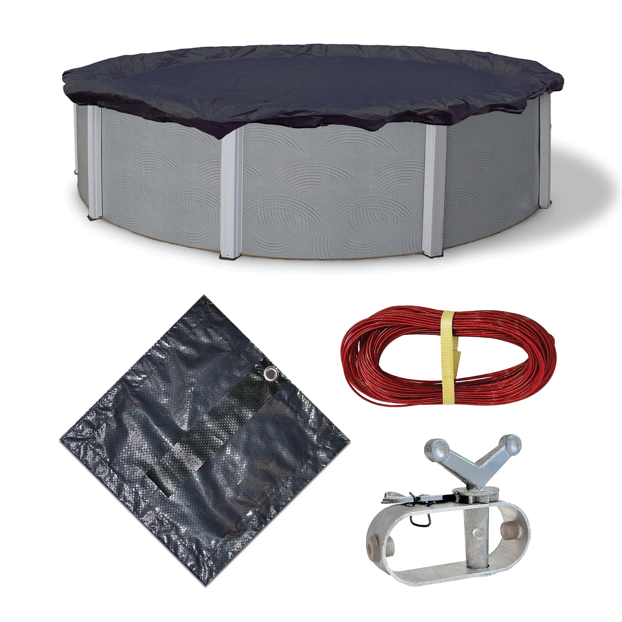 Dark Navy Blue 18' Round Above Ground Pool Winter Cover