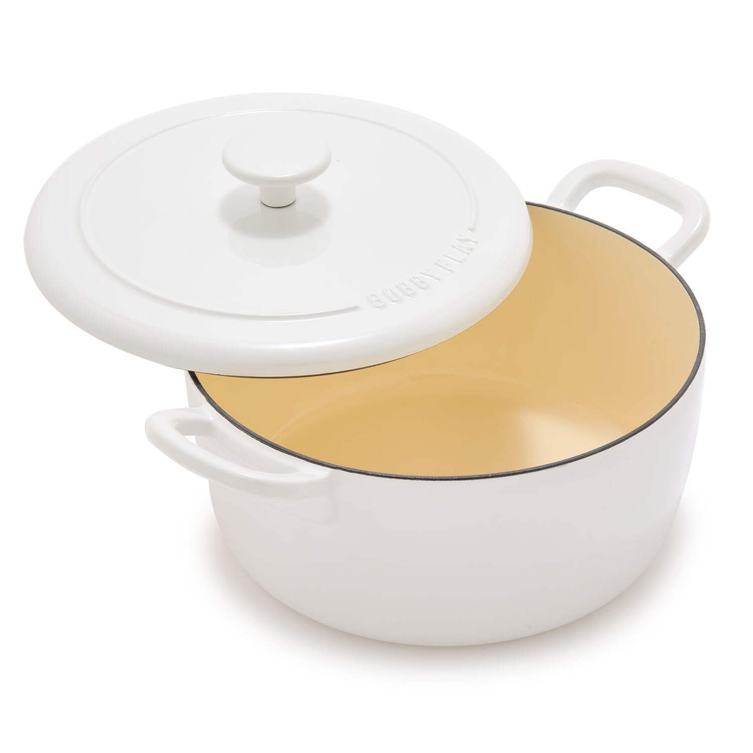 Ivory Enameled Cast Iron 5.5QT Dutch Oven with Lid