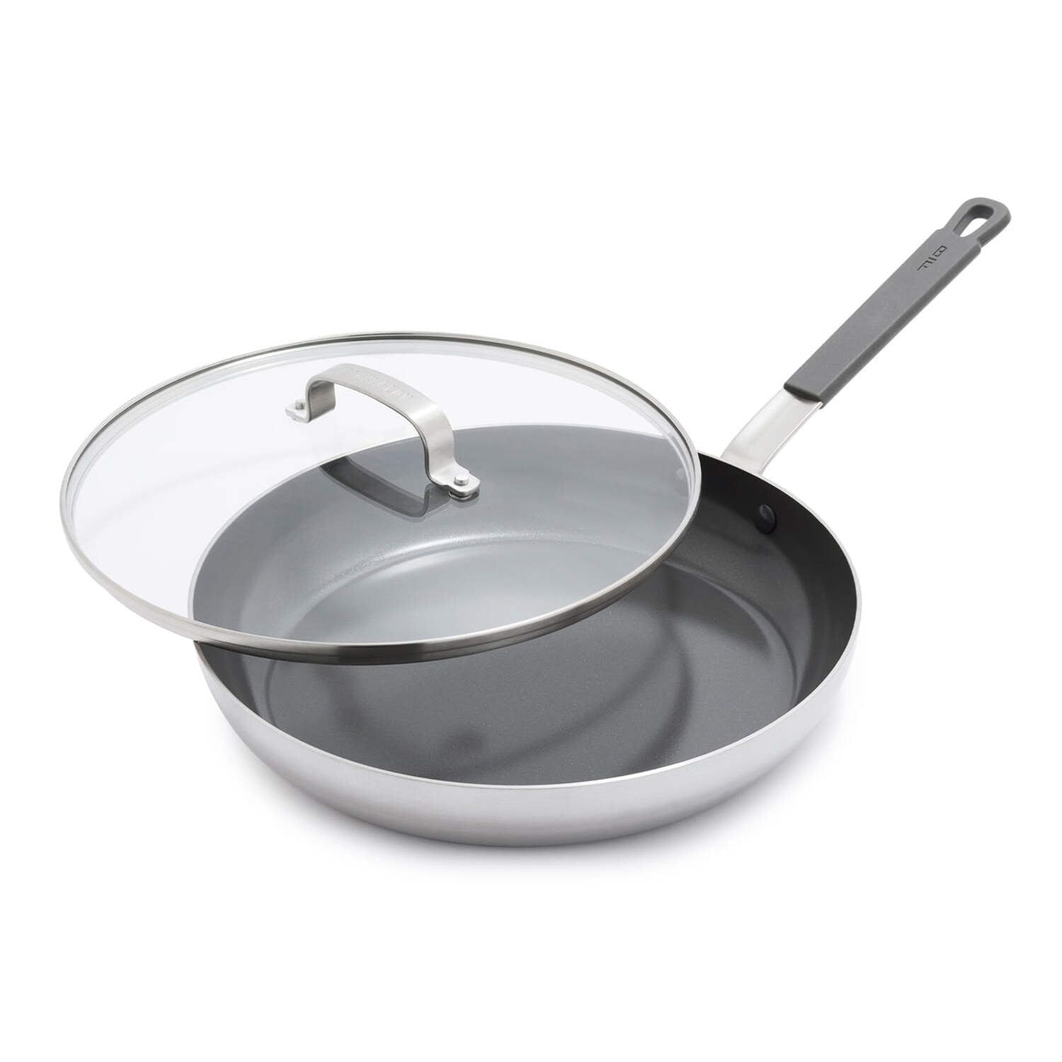 GreenPan 12" Stainless Steel Nonstick Frypan with Glass Lid